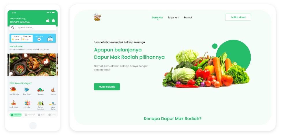 UI/UX Design Dapur Rodiah